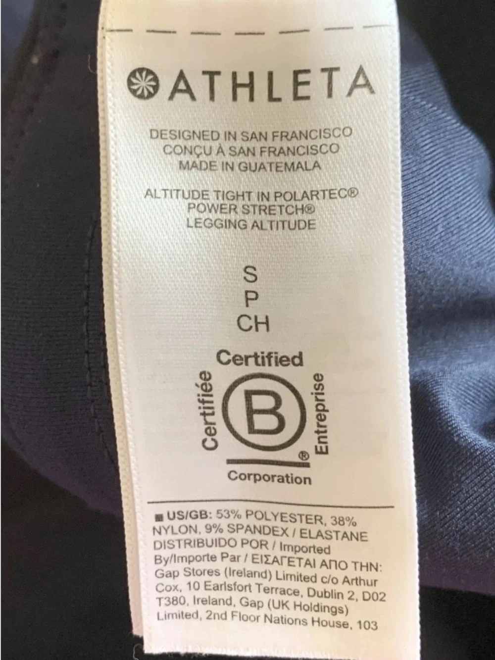 Athleta Altitude Polartec Power Stretch Leggings Womens Cold Weather Fleece